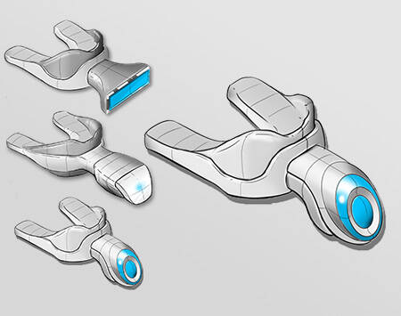 Early concepts for OrthroAccell tooth straightening device