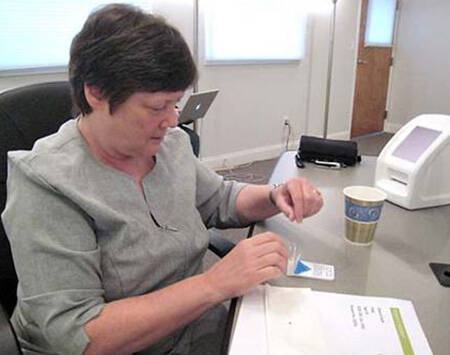User testing for an instant PSA test.
