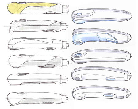 Sketch of an abrader for a continuous blood glucose monitor