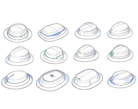 Sketch of a series of continuous blood glucose monitors