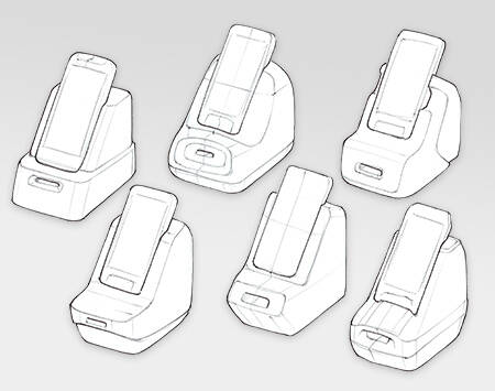 Sketches for different layouts of a medical device.