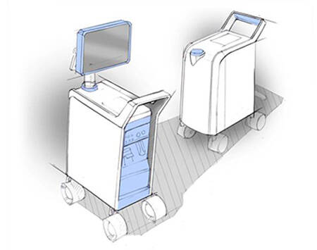 Concept sketches for an intra-aortic balloon pump cart