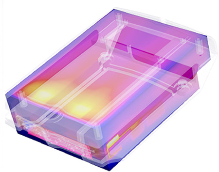 Biowave Pro electronic stimulation hea transfer map