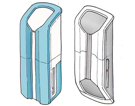 Skope Station stethoscope cleaning device sketches