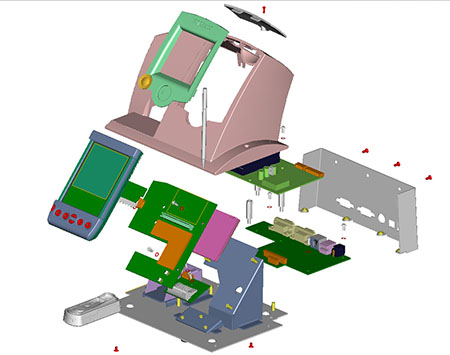 IDEXX snapshot milk analyzer device exploded view